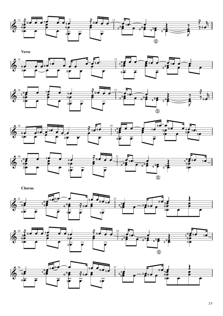 Let It Be Guitar Solo scores gallery preview page 2
