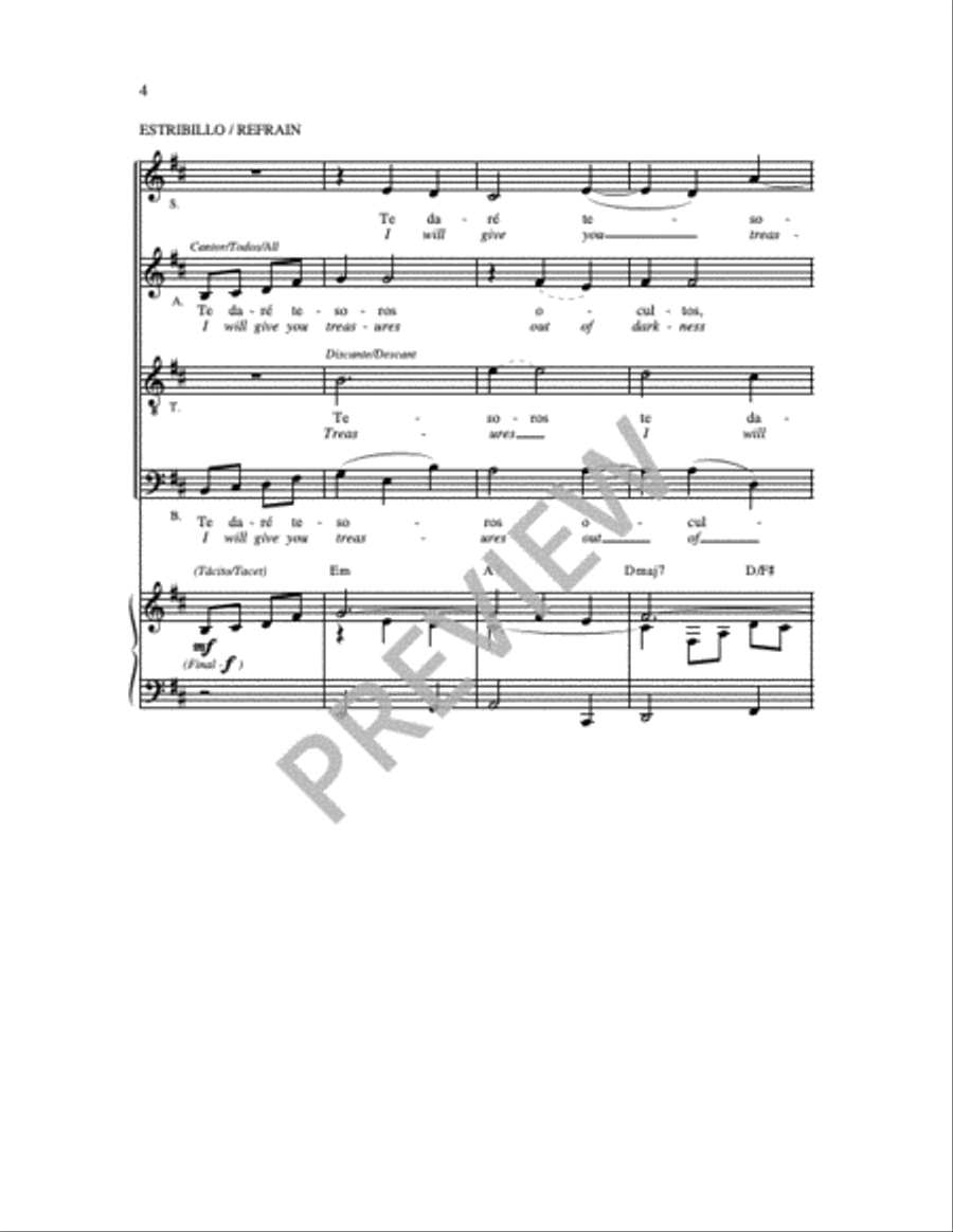 Tesoros Ocultos 4-Part scores gallery preview page 5