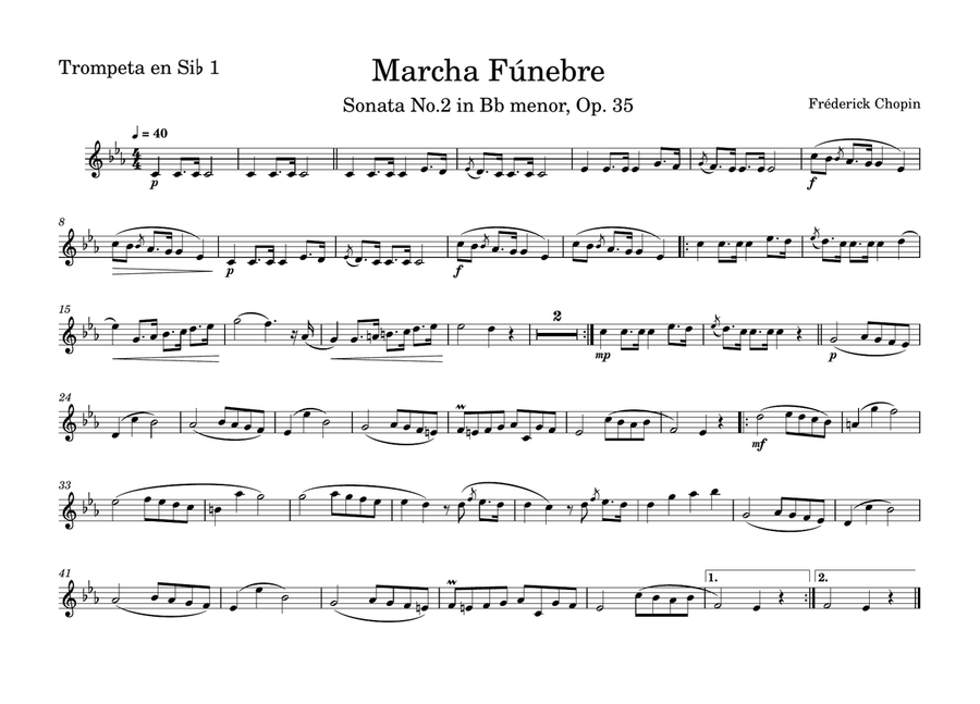 Marcha Fúnebre de Chopin Marching Band scores gallery preview page 6
