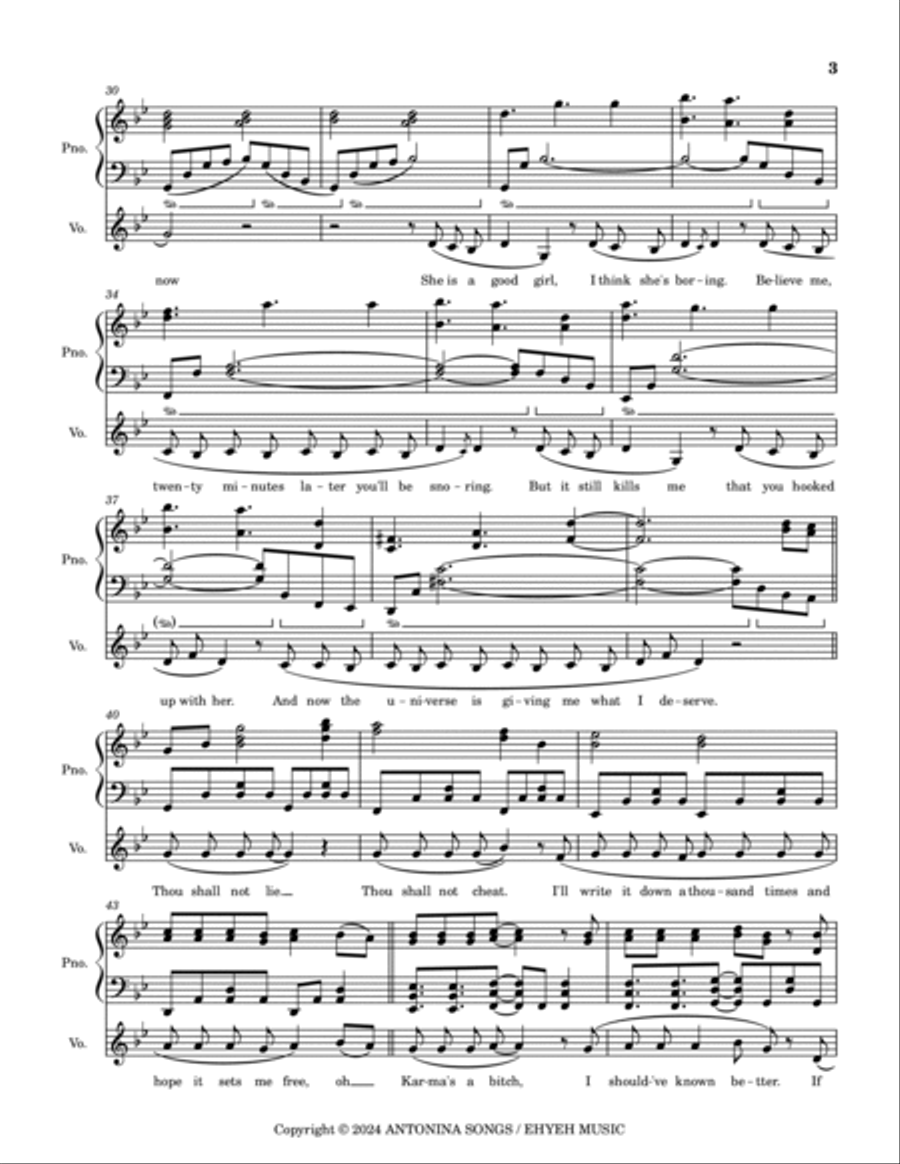 Karma Karma Voice scores gallery preview page 3