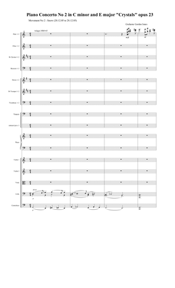Piano Concerto No 2 in C minor and E Major "Crystals" Opus 23 - 2nd Movement (2 of 3) - Score Only