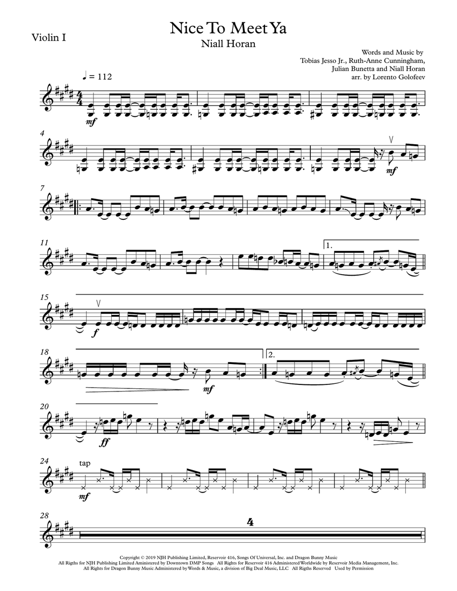 Nice To Meet Ya String Quartet scores gallery preview page 1