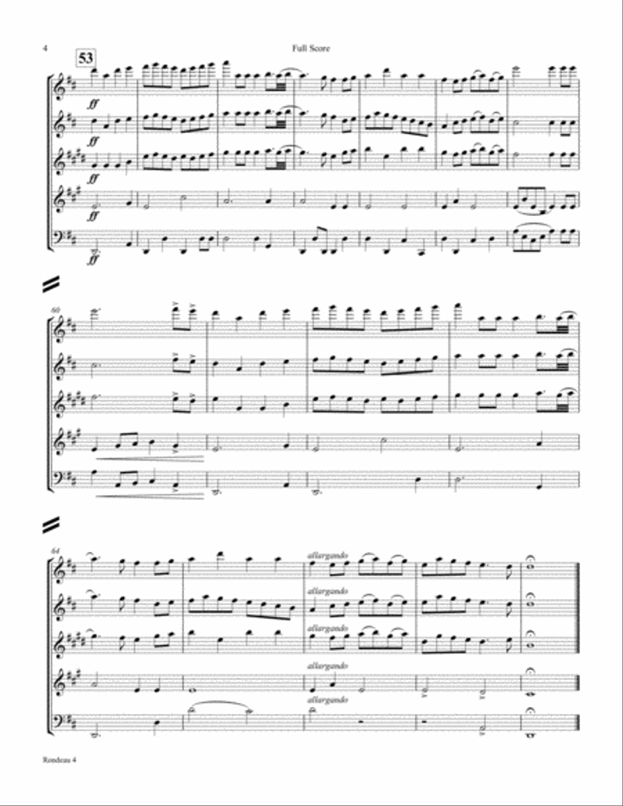 Rondeau- woodwind quintet Woodwind Quintet scores gallery preview page 4