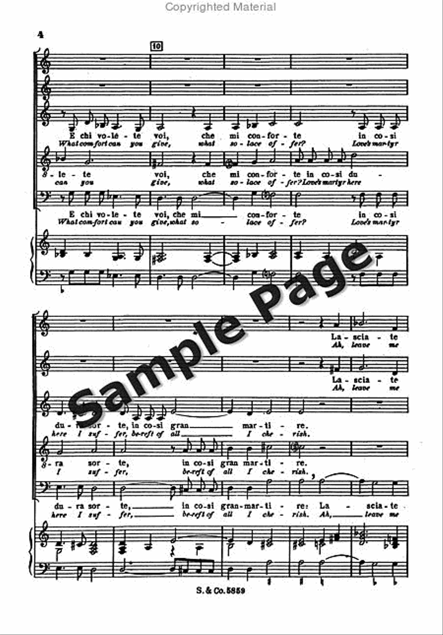 Lamento d'Arianna - Ah, Leave Me Here to Perish SSATB scores gallery preview page 5