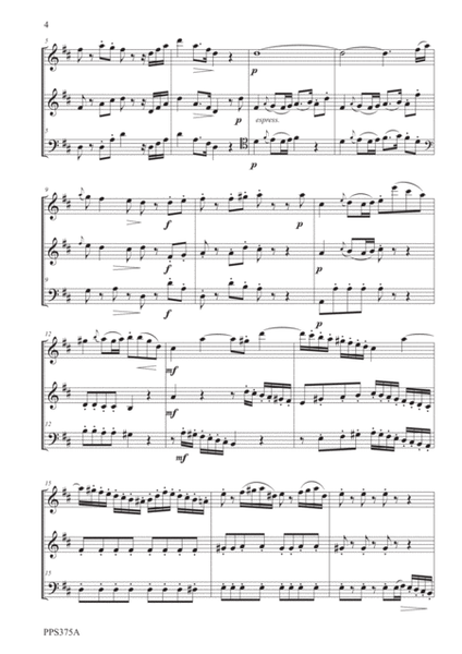 HAYDN: DIVERTIMENTO IN D MAJOR Hob.IV. 6 for flute, oboe and bassoon or cello.