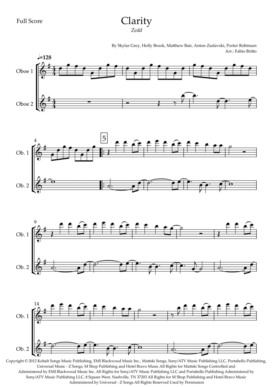 Clarity Clarity Woodwind Duet scores gallery preview page 1
