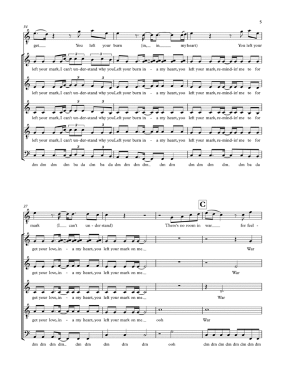 Remind Me To Forget Divisi scores gallery preview page 5