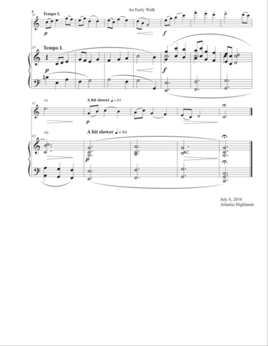 Three Places in New Jersey for Violin and Piano Violin Solo scores gallery preview page 4
