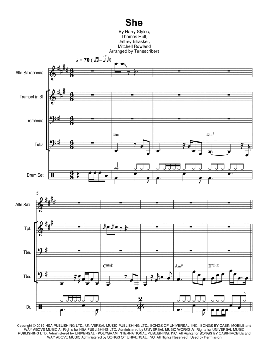 She Small Ensemble scores gallery preview page 1