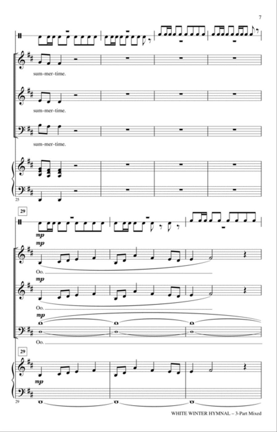 White Winter Hymnal (arr. Roger Emerson) 3-Part scores gallery preview page 5