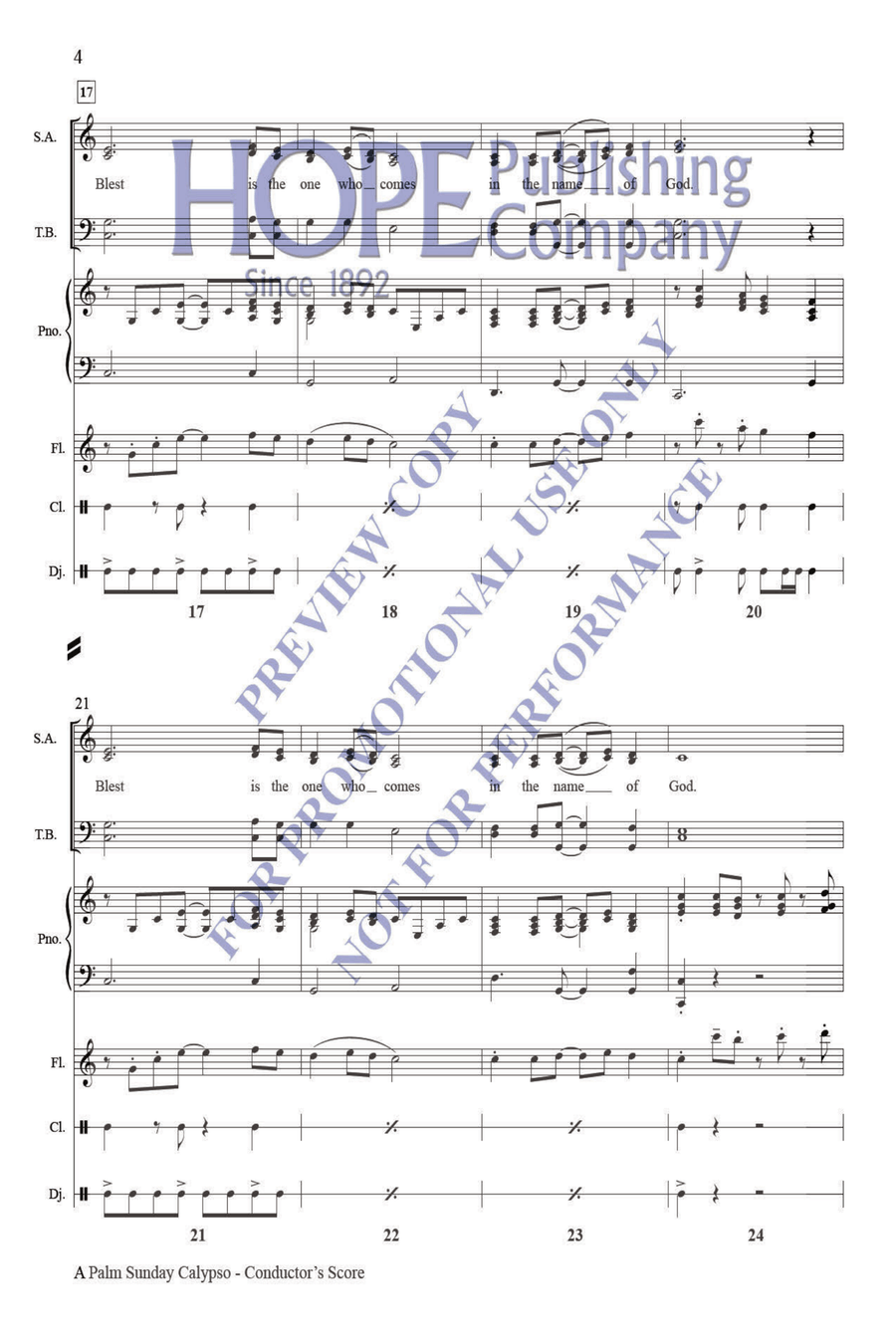 A Palm Sunday Calypso Piano Accompaniment scores gallery preview page 5