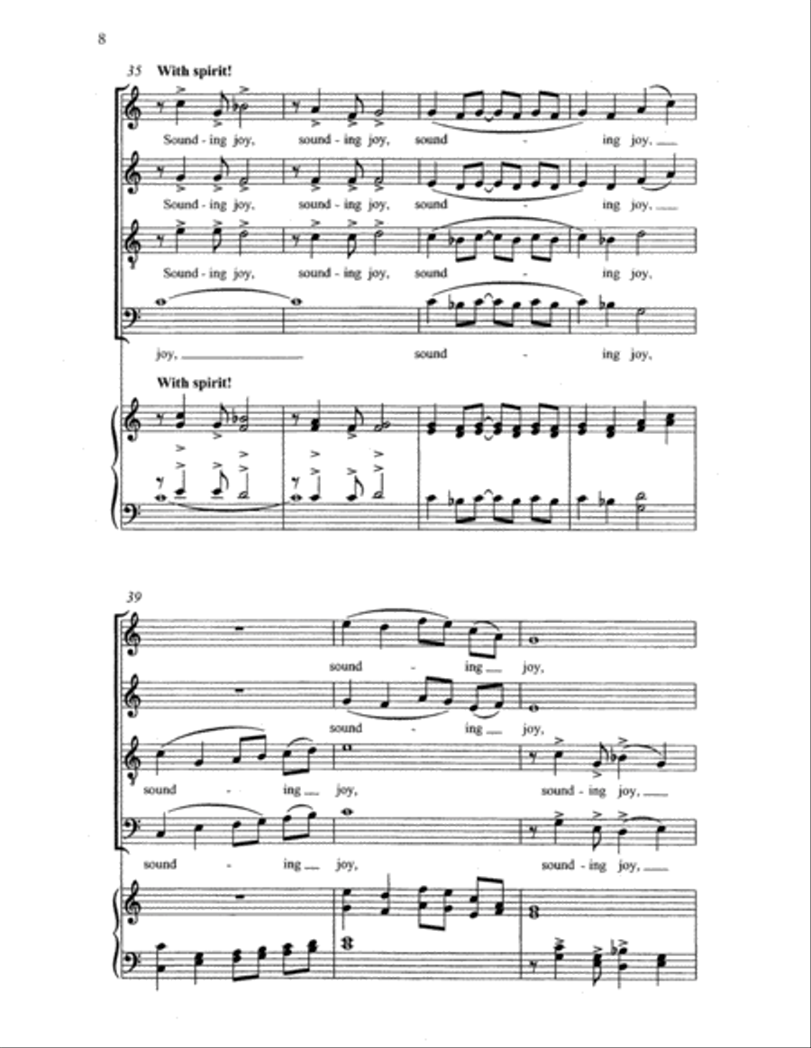 Sounding Joy 4-Part scores gallery preview page 6