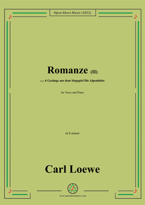 Book cover for Loewe-Romanze(II),in b minor,for Voice and Piano
