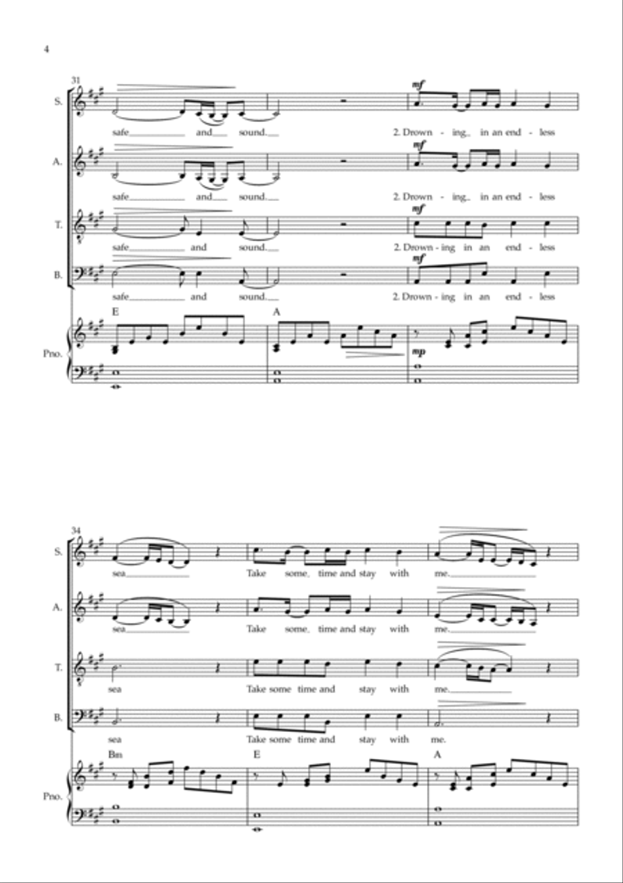 Lift Me Up 4-Part scores gallery preview page 5