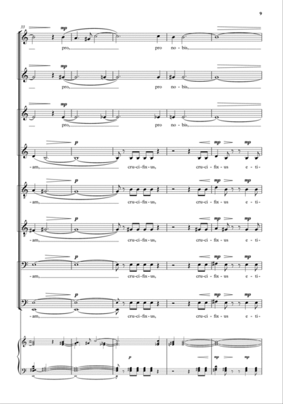 Crucifixus Reimagined SSAATTBB scores gallery preview page 4