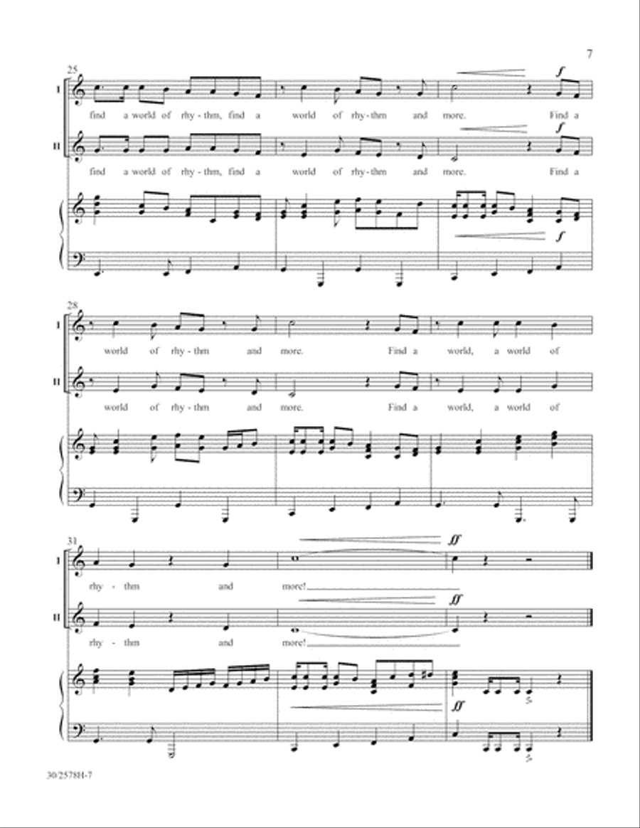 The World of Rhythm Unison Choir scores gallery preview page 8