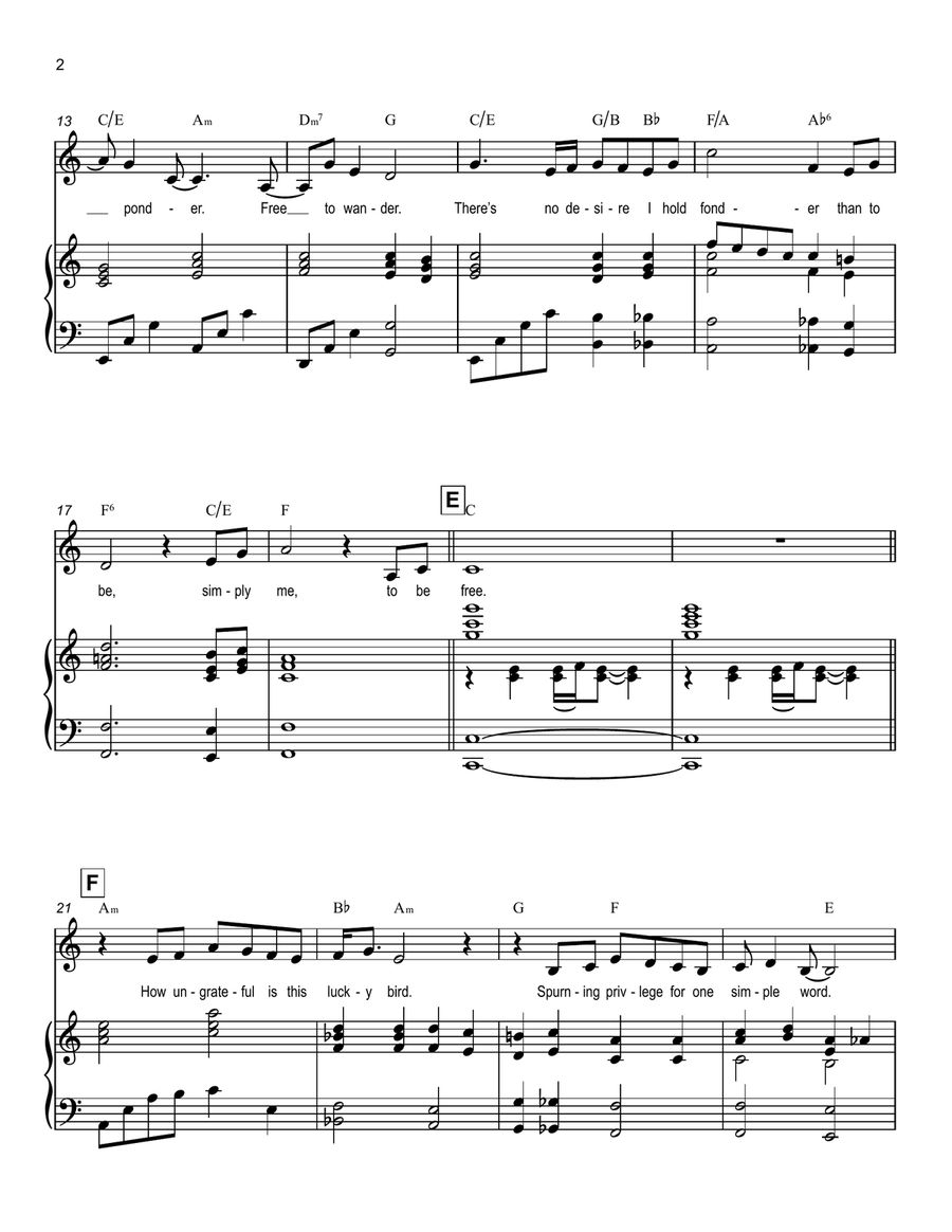 To Be Free Piano, Vocal, Guitar scores gallery preview page 2