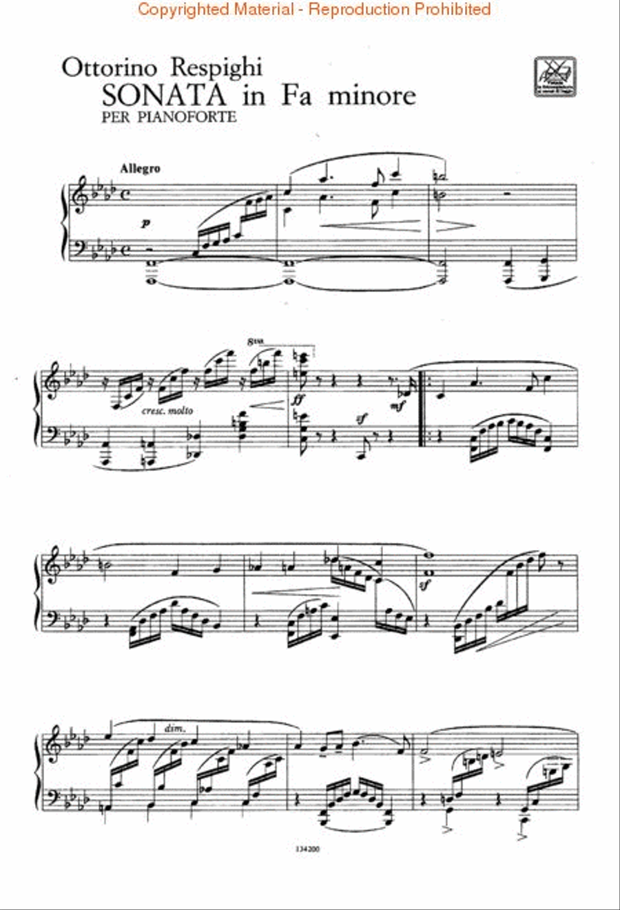 Sonata in F minor Piano Solo scores gallery preview page 2