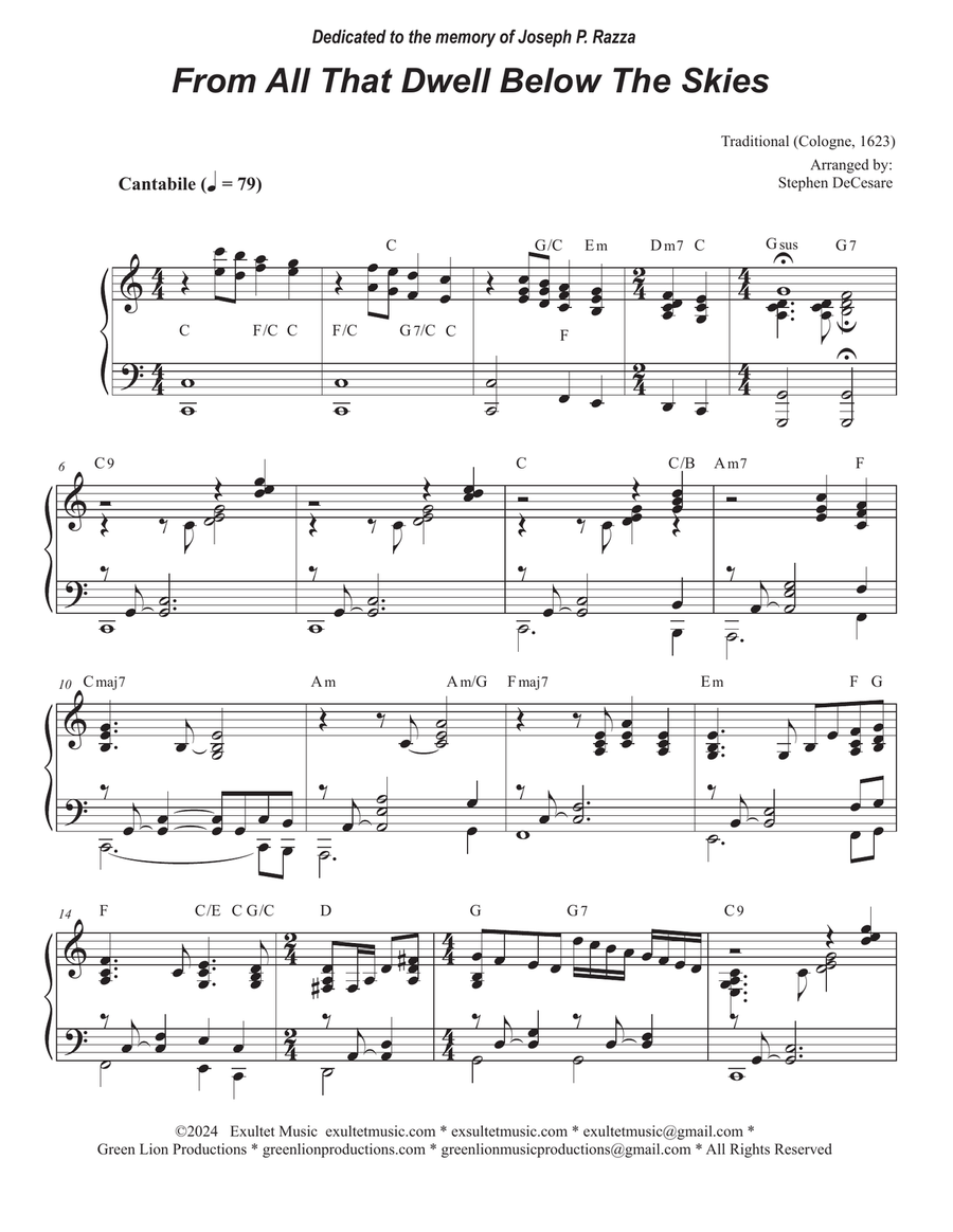 From All That Dwell Below The Skies (Trombone Duet) Trombone Duet scores gallery preview page 6