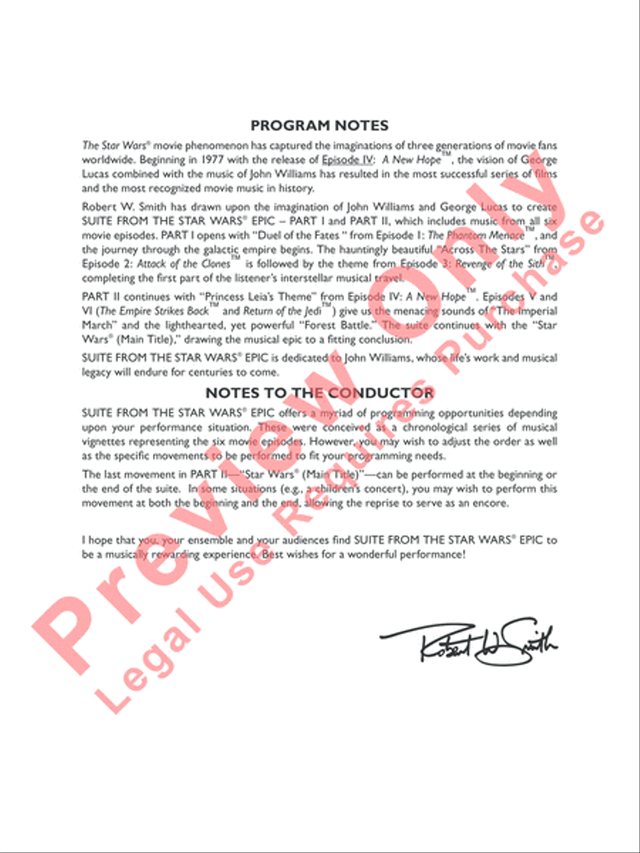 Star Wars Epic -- Part I, Suite from the Full Orchestra scores gallery preview page 3