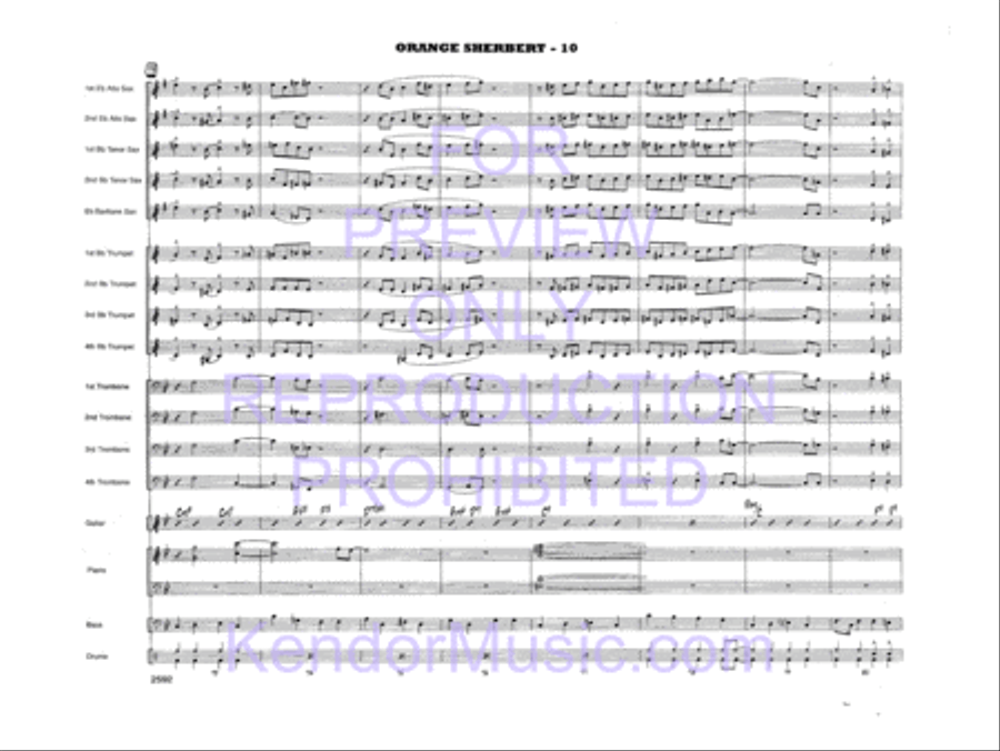 Orange Sherbert Orange Sherbert Jazz Ensemble scores gallery preview page 13