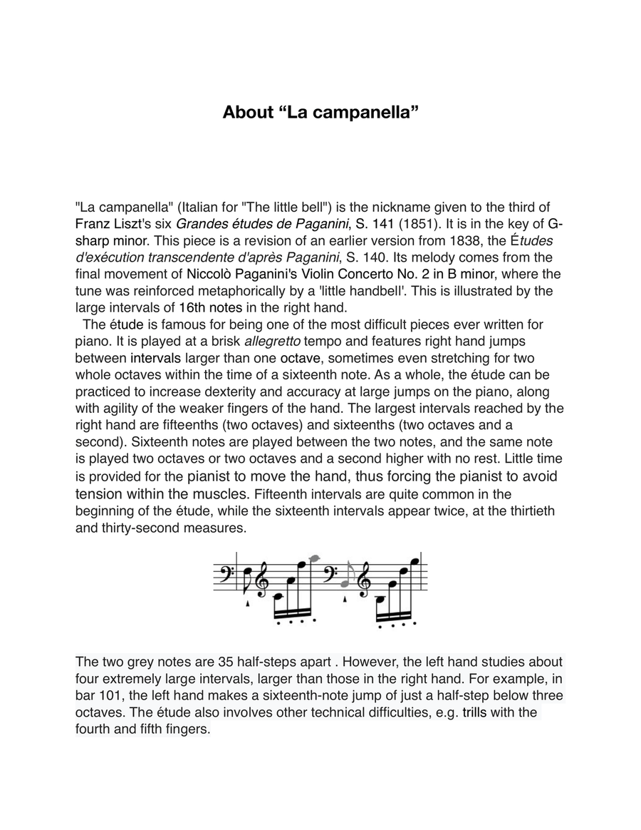 La Campanella - Franz Liszt - Piano Solo Piano Solo scores gallery preview page 4