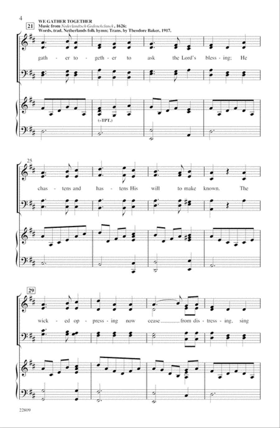 Anthem of Thanksgiving 4-Part scores gallery preview page 4