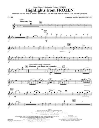 Book cover for Highlights from Frozen (arr. Sean O'Loughlin) - Flute