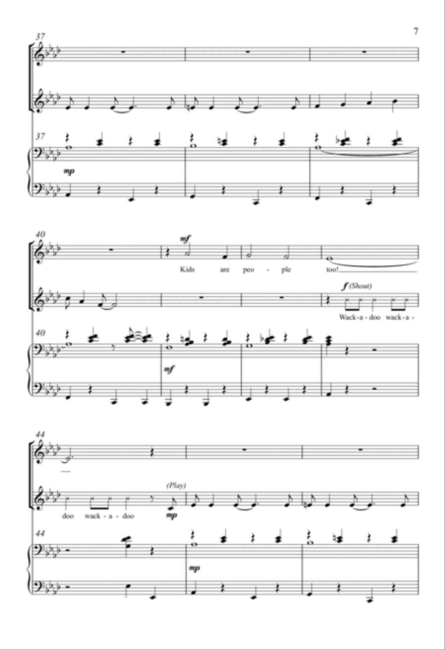 Kids Are People Too! Kids Are People Too! Unison Choir scores gallery preview page 5