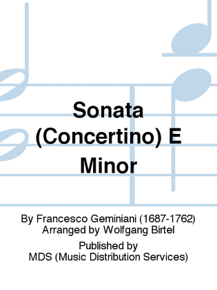 Sonata (Concertino) E Minor