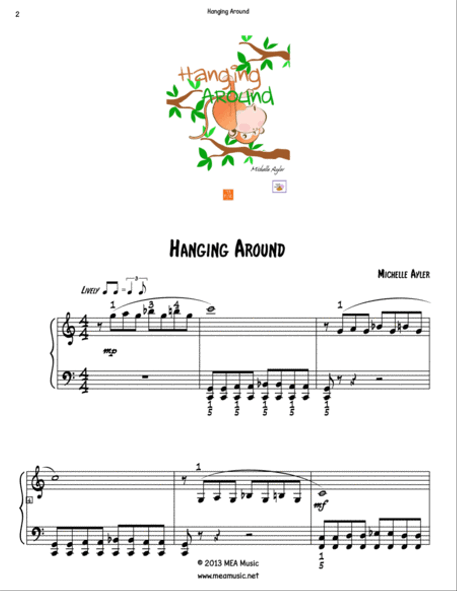 Hanging Around Piano Method scores gallery preview page 2