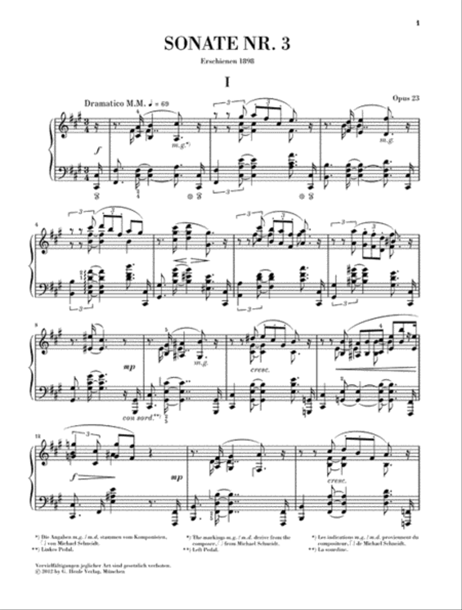 Piano Sonata No. 3 in F-sharp minor, Op. 23 Piano Solo scores gallery preview page 2