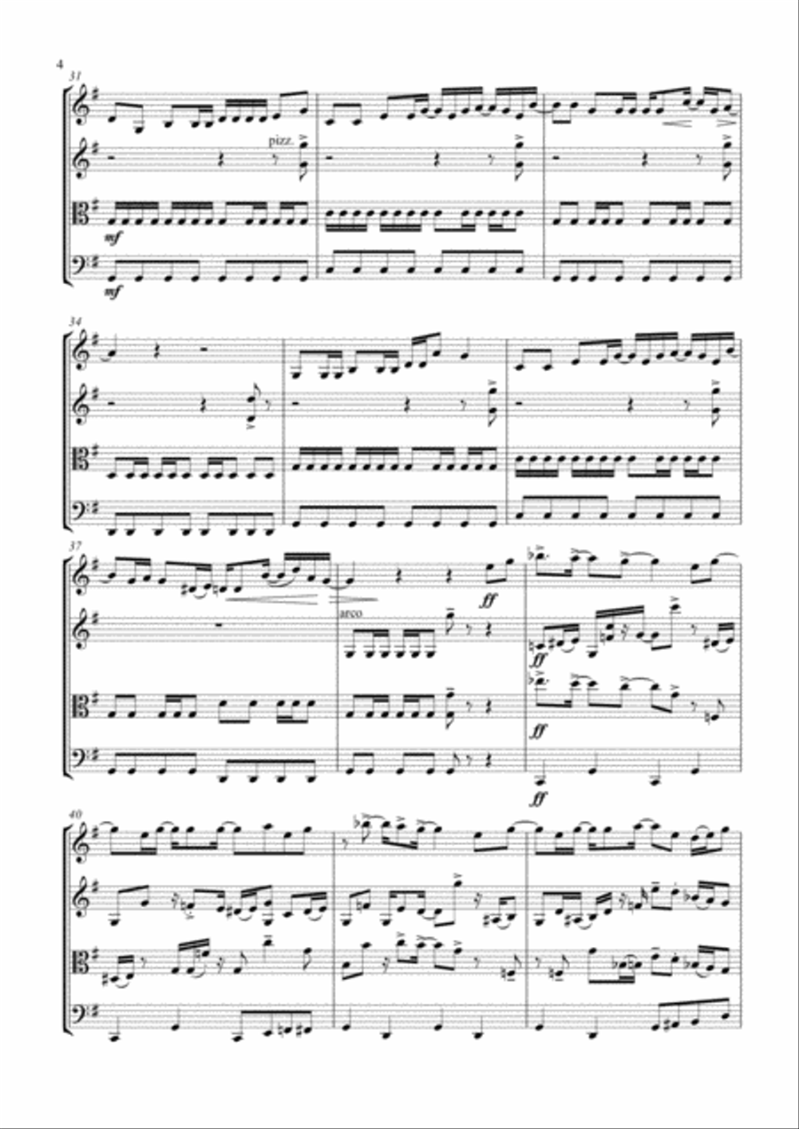 Nine To Five String Quartet scores gallery preview page 4