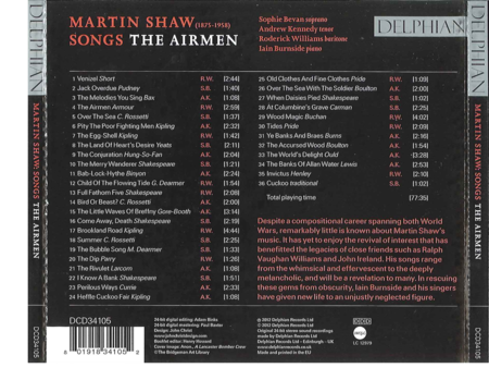 The Airmen: Songs By Martin Sh