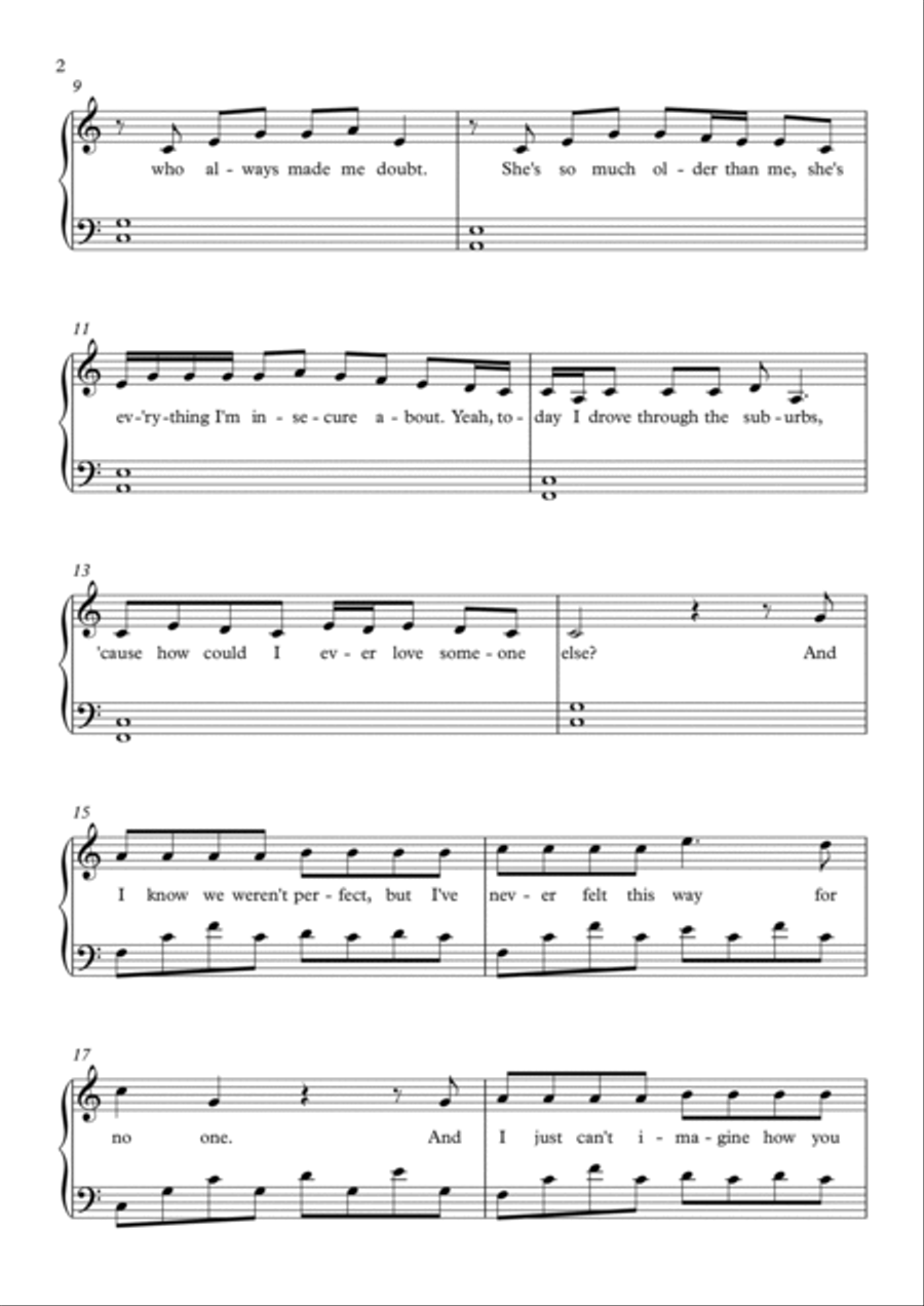 Drivers License Easy Piano scores gallery preview page 2