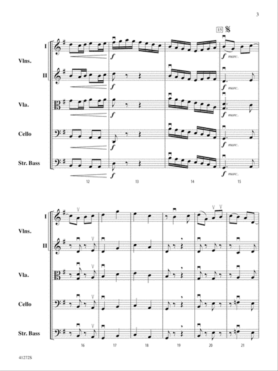 Westridge Overture: Score String Orchestra scores gallery preview page 3