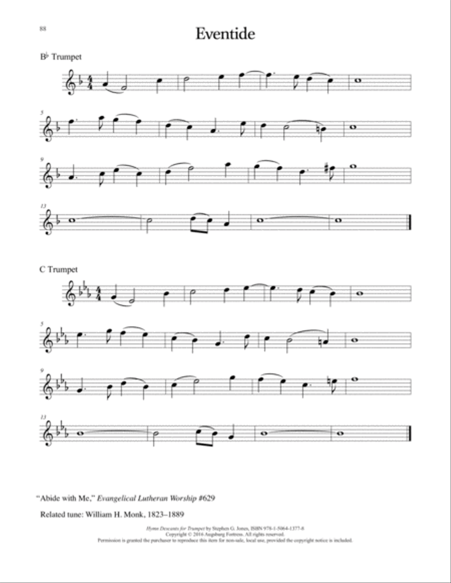 Hymn Descants for Trumpet C Trumpet scores gallery preview page 89