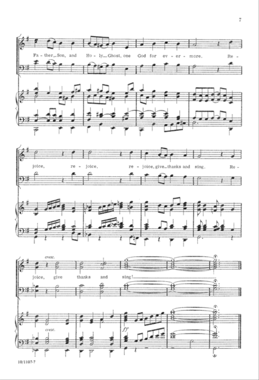 Rejoice, Ye Pure in Heart 4-Part scores gallery preview page 7