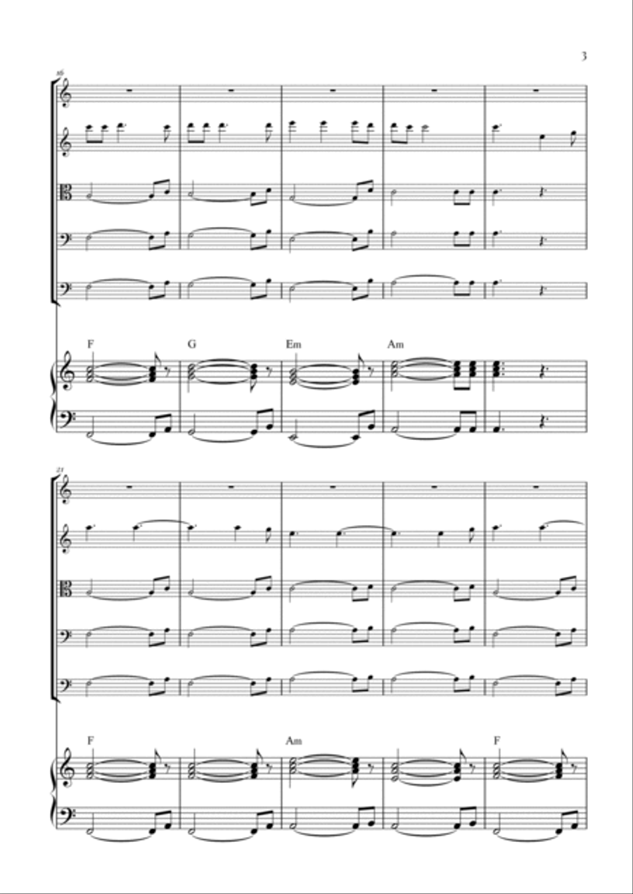 Hallelujah Hallelujah String Quintet scores gallery preview page 3
