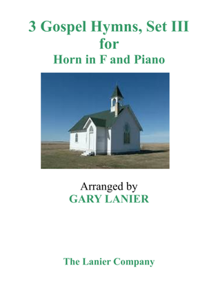 Book cover for Gary Lanier: 3 GOSPEL HYMNS, SET III (Duets for Horn in F & Piano)