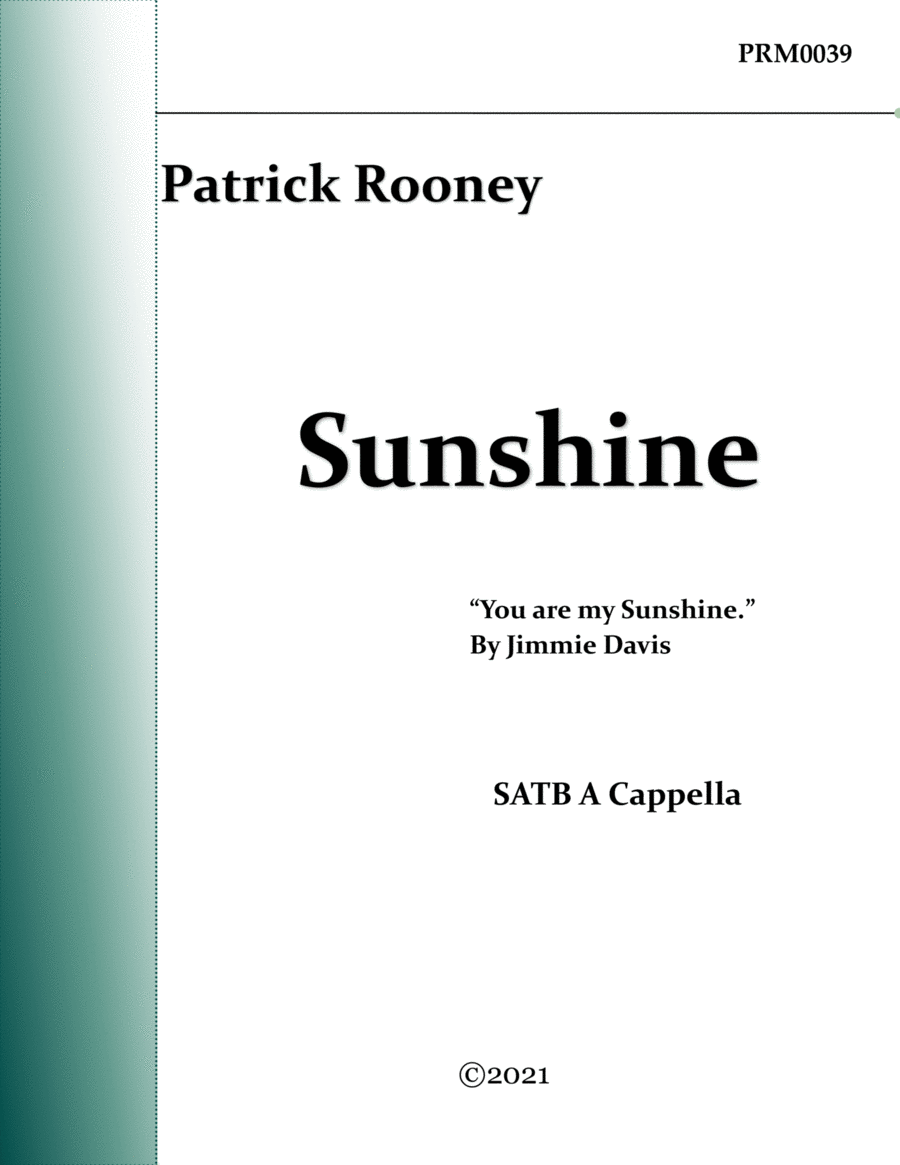 You Are My Sunshine You Are My Sunshine 4-Part scores gallery preview page 1