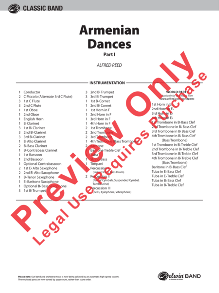 Armenian Dances, Part 1 Concert Band scores gallery preview page 2