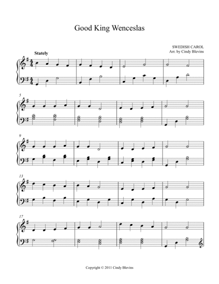 Good King Wenceslas, for Piano Solo image number null