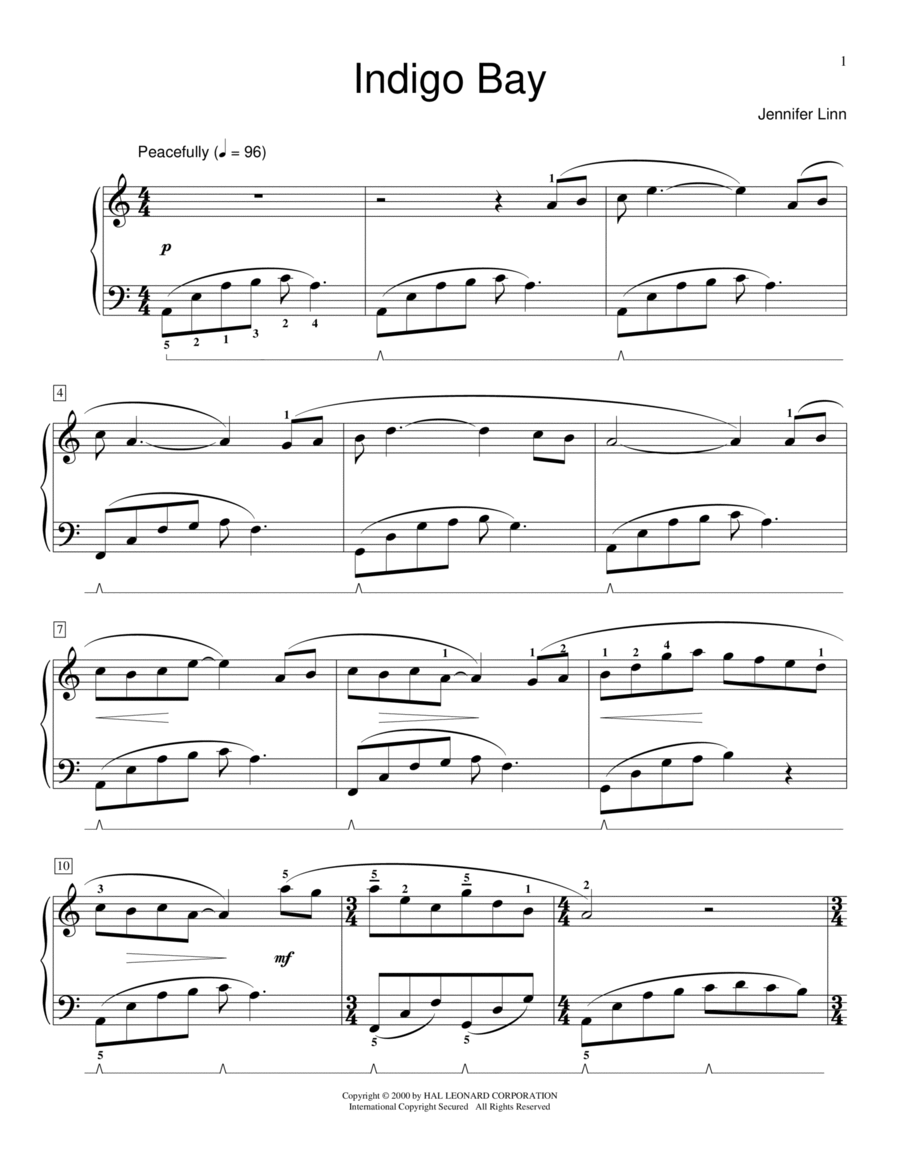 Indigo Bay Piano Method scores gallery preview page 1