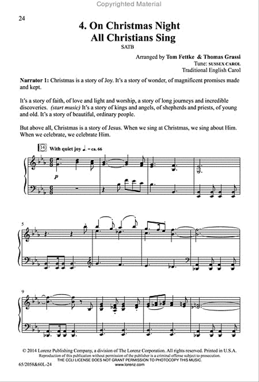 The Christmas Story - SATB Score with Performance CD 4-Part scores gallery preview page 14