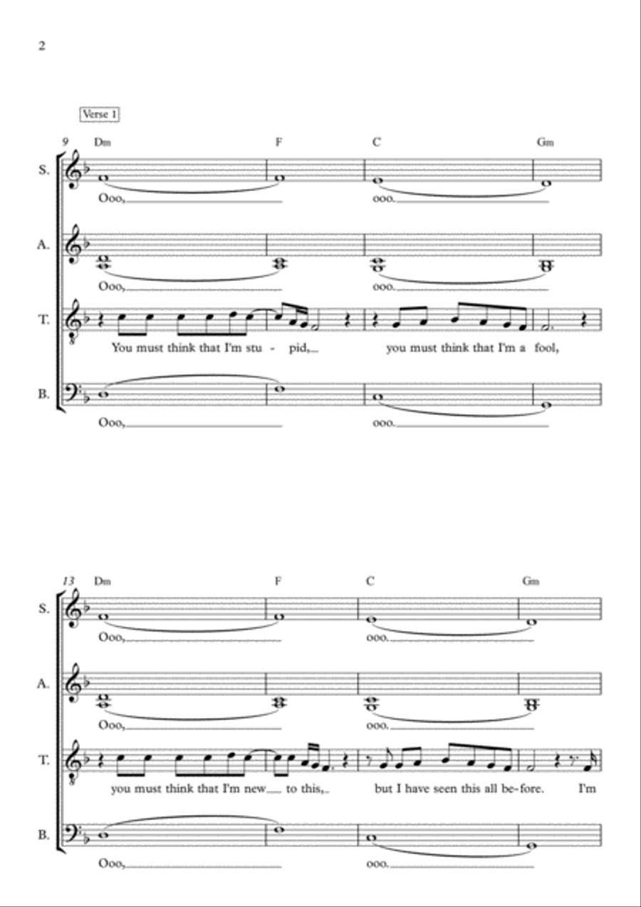 Too Good At Goodbyes Too Good At Goodbyes 4-Part scores gallery preview page 2