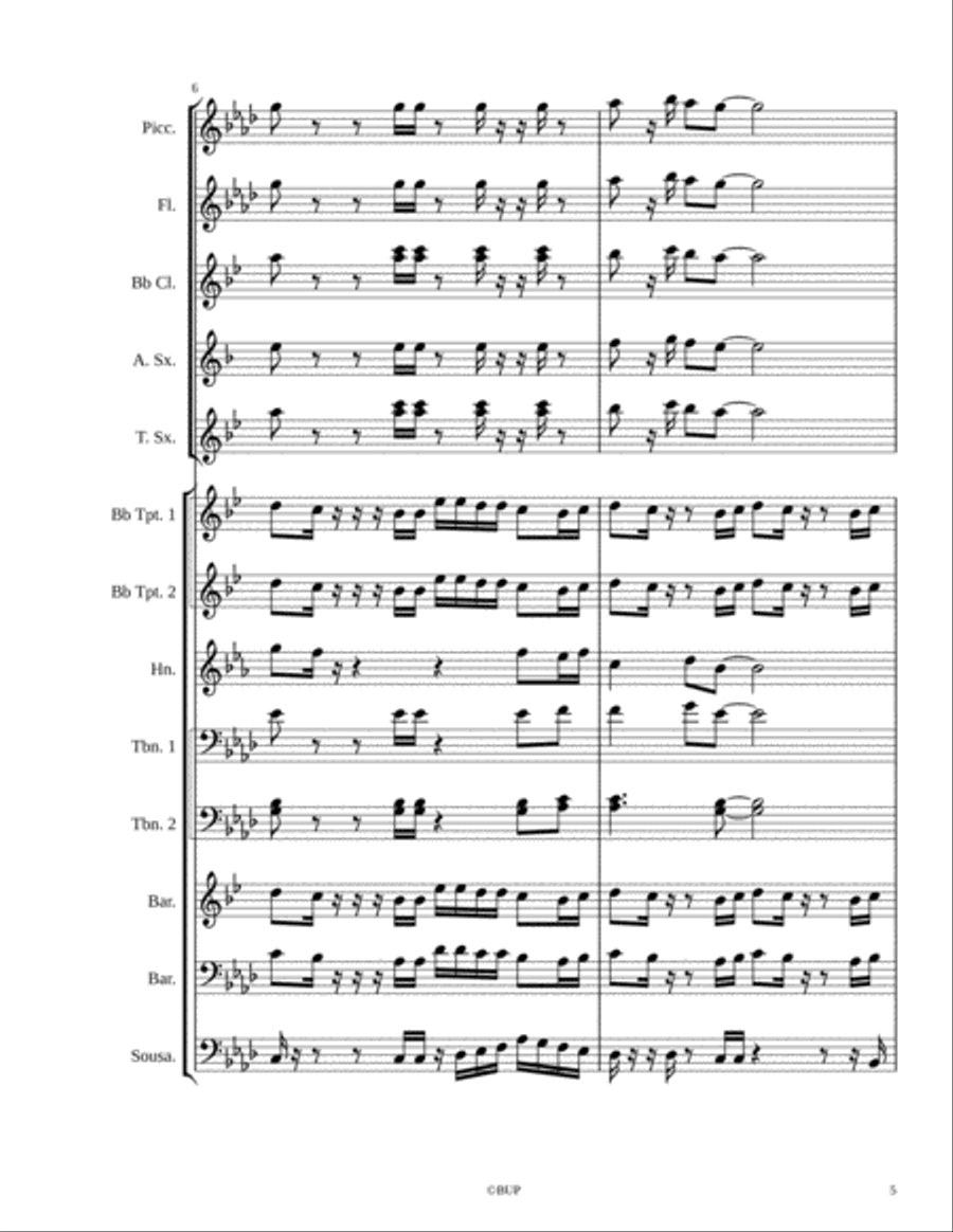 Drake-In My Feelings Marching Band scores gallery preview page 5