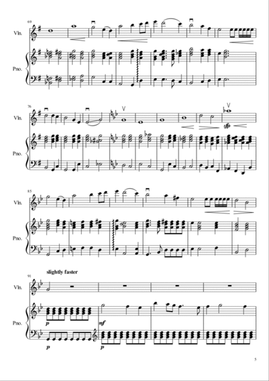 Violin Sonata No. 1 Violin Solo scores gallery preview page 5