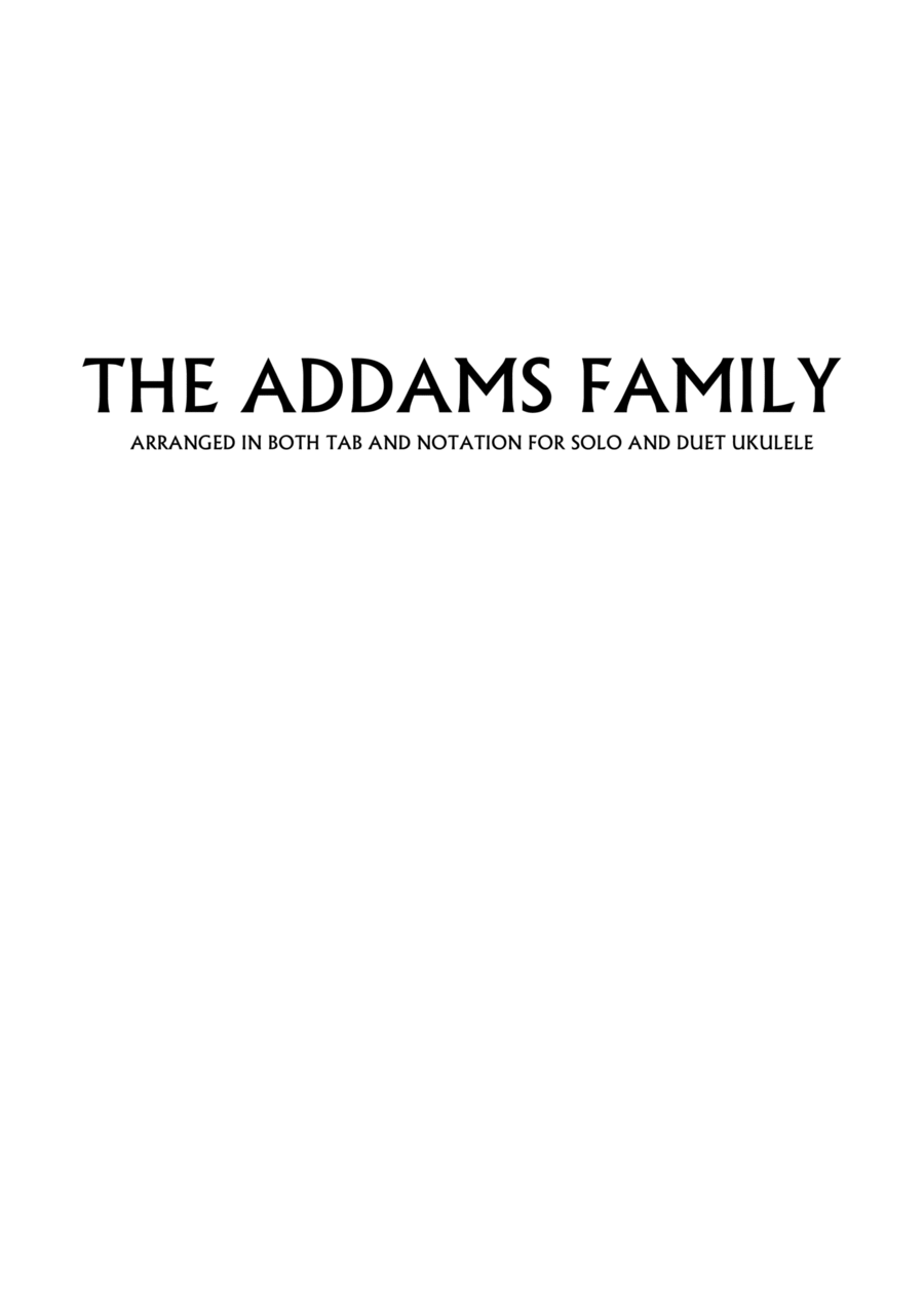 The Addams Family Theme Ukulele scores gallery preview page 1