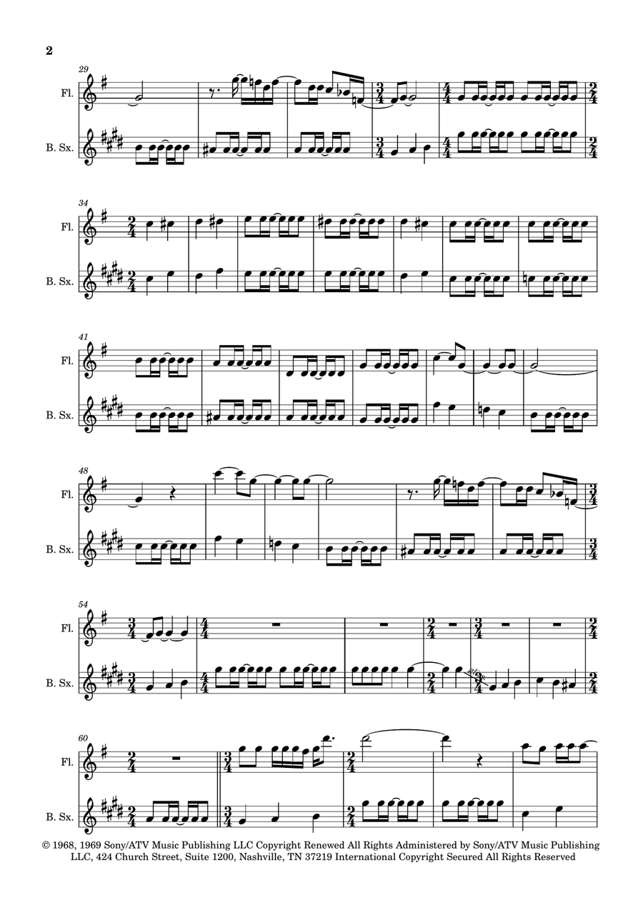 Blackbird Woodwind Duet scores gallery preview page 2